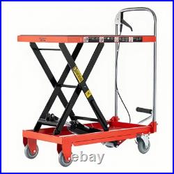 Heavy-Duty Hydraulic Lift Table Cart Single Scissor Lift Table with 500lbs Load