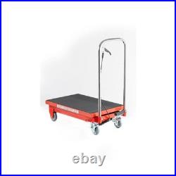 Heavy-Duty Hydraulic Lift Table Cart Single Scissor Lift Table with 500lbs Load