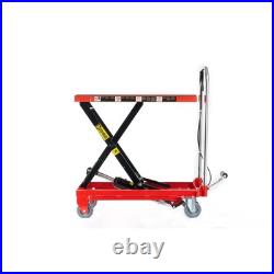 Heavy-Duty Hydraulic Lift Table Cart Single Scissor Lift Table with 500lbs Load