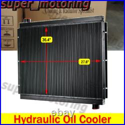 Heavy Duty Hydraulic Oil Cooler Fits Industrial Hydraulic Cooling System Black