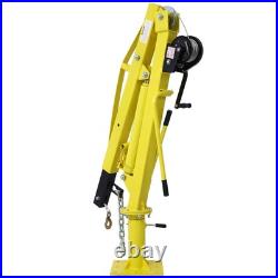 Heavy-Duty Hydraulic Pickup Truck Crane Hoist Crane 1000lbs 360°Pivot Hoist Lift