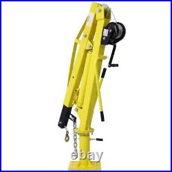 Heavy-Duty Hydraulic Pickup Truck Crane Hoist Crane 1000lbs 360°Pivot Hoist Lift
