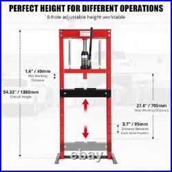Heavy Duty Hydraulic Press H Frame Adjustable Table 12 Ton Press Plates
