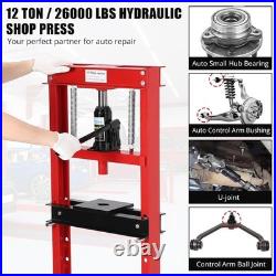 Heavy Duty Hydraulic Press H Frame Adjustable Table 12 Ton Press Plates