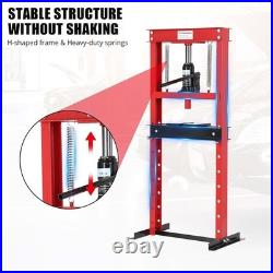 Heavy Duty Hydraulic Press H Frame Adjustable Table 12 Ton Press Plates