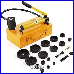 Heavy-Duty Hydraulic Punch Set for Aluminum, Brass & Stainless Steel Projects