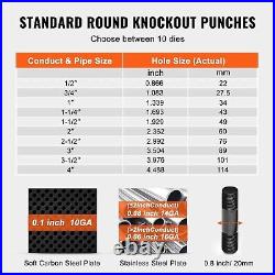 Heavy-Duty Hydraulic Punch Set for Aluminum, Brass & Stainless Steel Projects