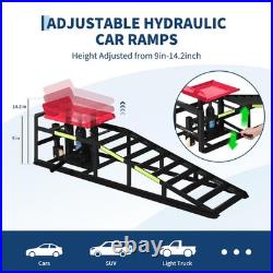 Heavy Duty Hydraulic Ramps 5 Ton 11000 Lbs Car Truck Lifting Service Ramps