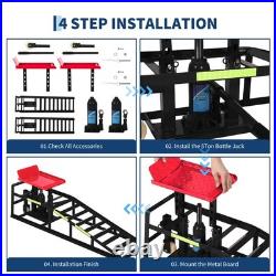 Heavy Duty Hydraulic Ramps 5 Ton 11000 Lbs Car Truck Lifting Service Ramps Heavy Duty Hydraulic Ramps 5 Ton 11000 Lbs Car Truck Lifting Service Ramps