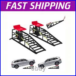 Heavy Duty Hydraulic Ramps 5 Ton 11000 Lbs Car Truck Lifting Service Ramps Heavy Duty Hydraulic Ramps 5 Ton 11000 Lbs Car Truck Lifting Service Ramps