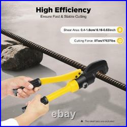 Heavy Duty Hydraulic Rebar Cutter 4mm-16mm 8T Handheld Bolt Chain Cutting Tool