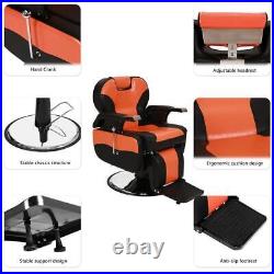 Heavy Duty Hydraulic Recline Barber Chair, Adjustable Salon Tattoo Beauty Chair