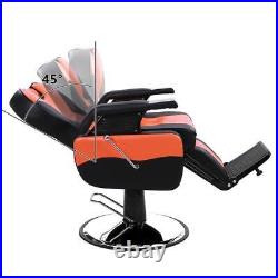 Heavy Duty Hydraulic Recline Barber Chair, Adjustable Salon Tattoo Beauty Chair