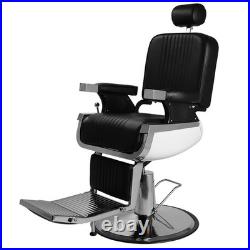 Heavy Duty Hydraulic Recline Barber Chair All Purpose Salon Spa Beauty Black