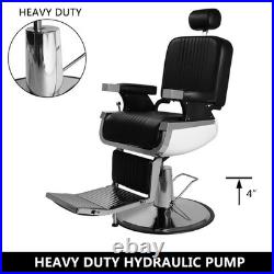 Heavy Duty Hydraulic Recline Barber Chair All Purpose Salon Spa Beauty Black
