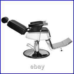 Heavy Duty Hydraulic Recline Barber Chair All Purpose Salon Spa Beauty Black