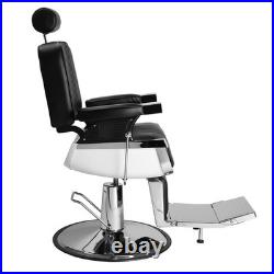 Heavy Duty Hydraulic Recline Barber Chair All Purpose Salon Spa Beauty Black