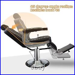 Heavy Duty Hydraulic Recline Barber Chair All Purpose Salon Spa Beauty Equipment