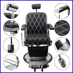 Heavy Duty Hydraulic Recline Barber Chair All Purpose Salon Styling Equipment