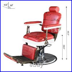 Heavy Duty Hydraulic Recline Barber Chair Hair Stylist Chair Salon Spa Equipment