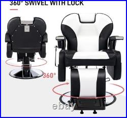 Heavy Duty Hydraulic Recline Barber Chair Height Adjustable Beauty Salon Chair