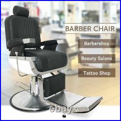 Heavy Duty Hydraulic Recline Barber Chair Salon Beauty All Purpose Equipment PU
