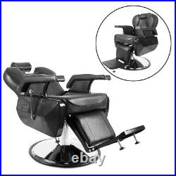 Heavy Duty Hydraulic Recline Barber Chair Salon Beauty Shampoo Styling Equipment