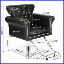 Heavy Duty Hydraulic Recline Barber Chair Salon Beauty Shampoo Styling Equipment