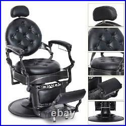 Heavy Duty Hydraulic Recline Barber Chair Salon Beauty Shampoo Styling Equipment