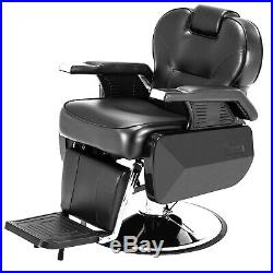 Heavy Duty Hydraulic Recline Barber Chair Salon Beauty Shampoo Styling Equipment