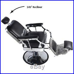 Heavy Duty Hydraulic Recline Barber Chair Salon Beauty Spa Shampoo Hair Styling