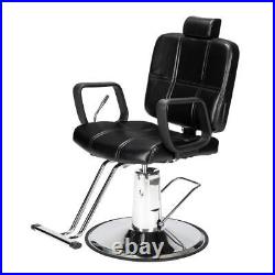 Heavy Duty Hydraulic Recline Barber Chair Salon Beauty Spa Shampoo Hair Styling