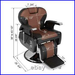 Heavy Duty Hydraulic Recline Barber Chair Salon Beauty Tattoo Spa Chair-330lbs