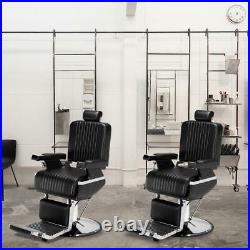 Heavy Duty Hydraulic Recline Barber Chair Salon Chair for Hair Stylist Salon