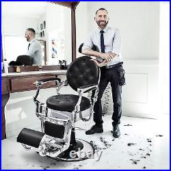 Heavy Duty Hydraulic Recline Barber Chair Salon Chair for Hair Stylist Tattoo