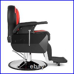 Heavy Duty Hydraulic Recline Barber Chair Salon Tattoo Beauty Chair Hair Cutting