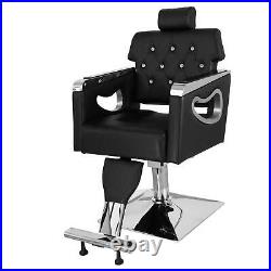 Heavy Duty Hydraulic Recline Barber Chair for Hair Stylist Tattoo Salon Beauty