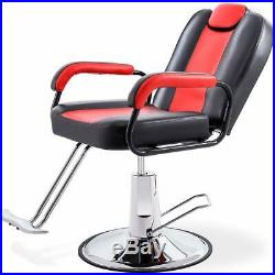 Heavy Duty Hydraulic Recline Barber Chair withExtra Larger Seat Salon Equipment