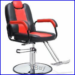 Heavy Duty Hydraulic Recline Barber Chair withExtra Larger Seat Salon Equipment