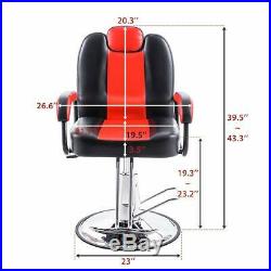 Heavy Duty Hydraulic Recline Barber Chair withExtra Larger Seat Salon Equipment
