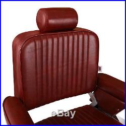 Heavy Duty Hydraulic Recline Red Barber Chair Salon Beauty All Purpose Equipment