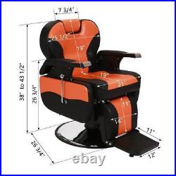 Heavy Duty Hydraulic Recling Barber Chair Barbershop Beauty Salon Spa Equipment