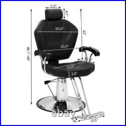 Heavy Duty Hydraulic Reclining Barber Chair 360 Degree Swivel for Hair Cutting