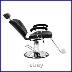 Heavy Duty Hydraulic Reclining Barber Chair 360 Degree Swivel for Hair Cutting