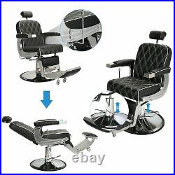 Heavy Duty Hydraulic Reclining Barber Chair 360 Swivel Salon Beauty Equipment