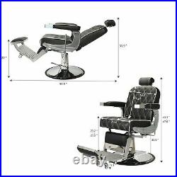 Heavy Duty Hydraulic Reclining Barber Chair 360 Swivel Salon Beauty Equipment