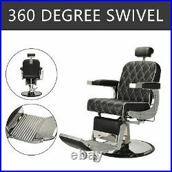 Heavy Duty Hydraulic Reclining Barber Chair 360 Swivel Salon Beauty Equipment