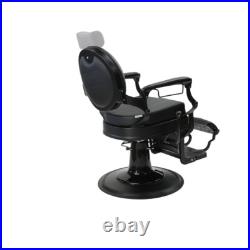 Heavy Duty Hydraulic Reclining Barber Chair Black Tufted New