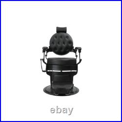 Heavy Duty Hydraulic Reclining Barber Chair Black Tufted New
