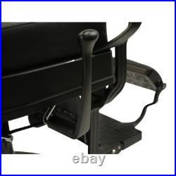 Heavy Duty Hydraulic Reclining Barber Chair Black Tufted New
